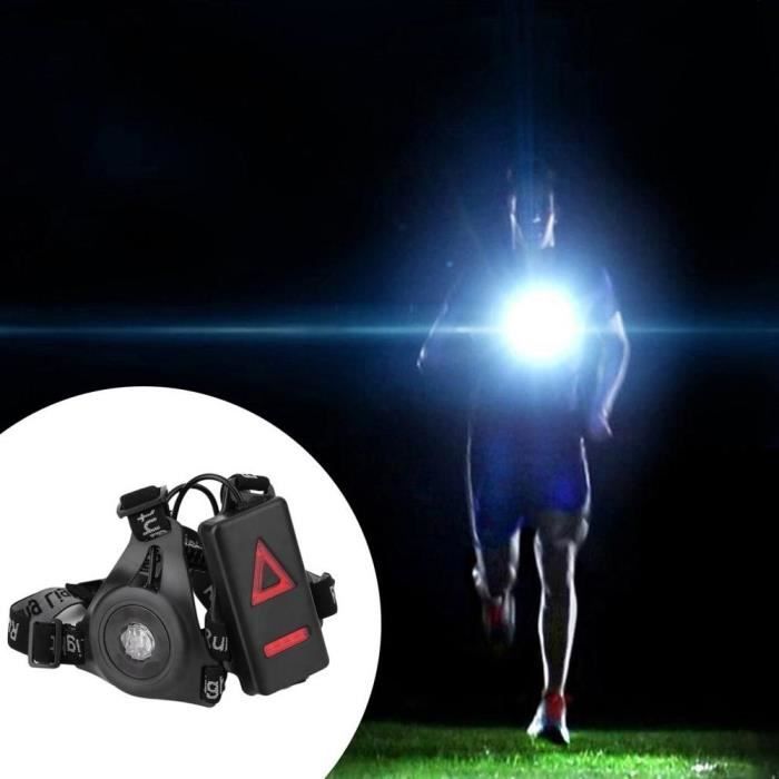 Running Light Lamp,Lampe Frontale LED Rechargeable,lumière de poitrine avec  faisceau réglable,3modes pour les coureurs, les joggeurs - Cdiscount Sport