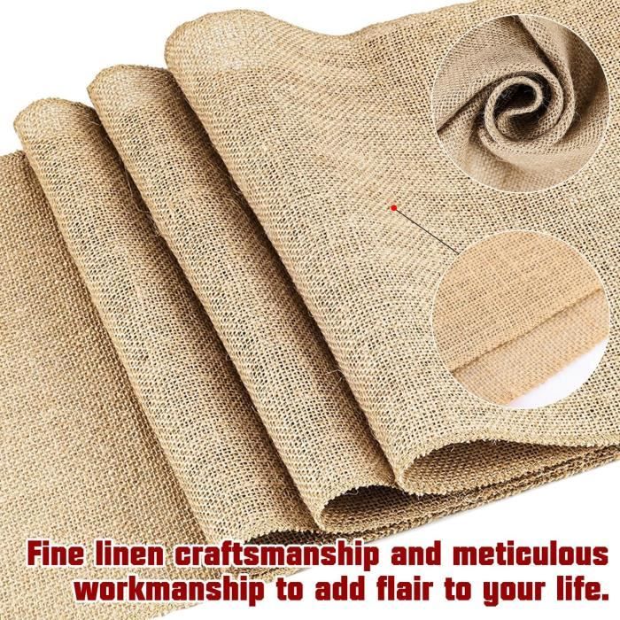 Chemin De Table - Creative Deco - Jute - 30cm X 10m - Beige - Naturel - Uni - Maison