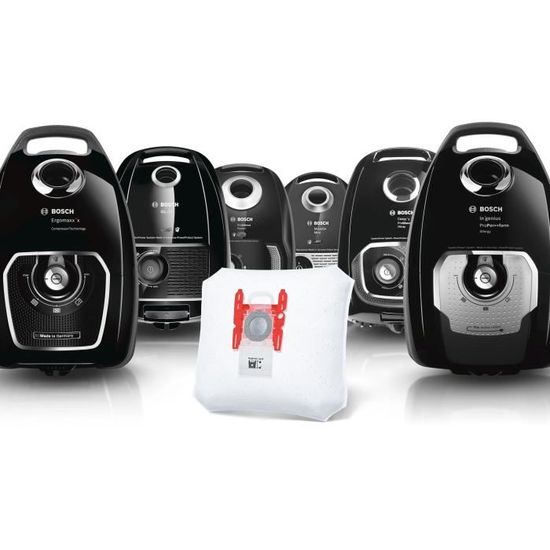 Lot De 5 Sacs D'aspirateur Compatibles Bosch/Siemens BBZ41FGALL PowerProtect, BBZ16GALL PowerProtect XXL - Microfibre, Filtration >99% - Fabriqué En Allemagne