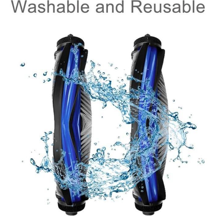 Brosses Rotatives Pour Robot Aspirateur ECOVACS - Compatible X8 Pro Omni, T50, N30 - 2 Pièces - Nylon Et Caoutchouc