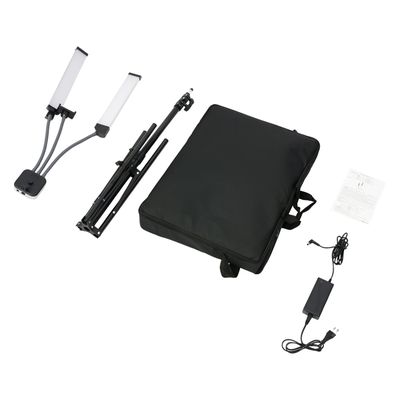 Lampe LED MINRS Double Bras Avec Trépied - Lumière Réglable 3000K-6000K Pour Tatouage, Extensions Cils, Streaming