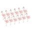12pcs Hawaii Style Flamingo Plume Inserer La Carte Avec Toothpick