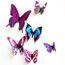 Autocollants Papillons 3D - 80 Pièces PVC - Décoration Murale Chambre, Fête, Mariage