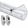 Housse de tuyau pour climatiseur portable - Housse isolante avec fermeture éclair 150 x 52 cm - Argent - Pour climatiseur portable