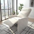 8715FRDECO- Fauteuil électrique de massage,Fauteuil inclinable TV sofa Fauteuil relax  Blanc Similicuir-0