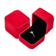 minifinker Boîte à bagues pour boucles d'oreilles de mariage Boucles d'oreilles de mariage boîte à bagues jeux accessoire rouge-0