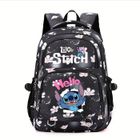 IHABOR Sac à dos Rose pour Garçons et Filles Stitch - Enfant - Ecole -Voyages - Garderie - Bretelles réglables- Idée Cadeau-Noir