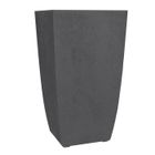 EDA Pot de fleurs Carré haut DIVA BASALT - 42 L - 43,5 x 43,5 x H.78.2 cm -Bac intérieur amovible - Gris anthracite