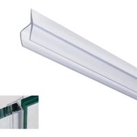 Joint étanchéité Douche - Joint de Rechange étanche 180° pour Bas Porte de Douche en Verre 6mm d'épaisseur, Joint en PVC,200cm