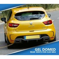 GLOSS BLACK rear domed fake vent for Renault Clio 4 20132019 all models pair