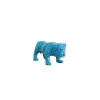 Bulldog en polyrésine bleu, 23x14x11 cm - 50221011410415