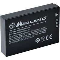 Midland C1124 Batterie Lithium 3,7 V 1700 mAh pour Caméscope Noir