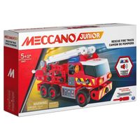 Jeu de Construction Meccano Junior - Camion de Pompiers avec Effets Sonores et Lumineux