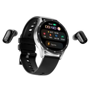MONTRE CONNECTÉE Argent-X7 Headset Smart Watch TWS 2 in 1 Wireless 