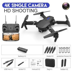 DRONE Sac noir 4K-Drone E88Pro RC 4K avec caméra HD gran