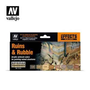 ACCESSOIRE MAQUETTE VALLEJO - Set De Peinture Ruines Et Décombres Mode