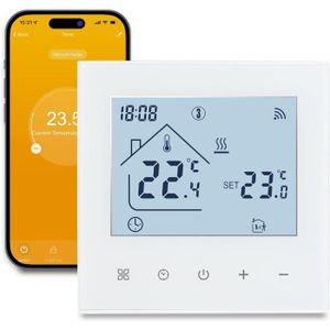 THERMOSTAT D'AMBIANCE Beok Thermostat Connecté WiFi Maison Connectée Thermostat pour Plancher Chauffant à Eau Thermostats d'ambiance.[Q238]