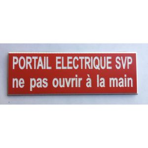 plaque gravée Adhésive ATTENTION ANIMAUX BIEN FERMER LE PORTAIL FT 115 X 150 MM
