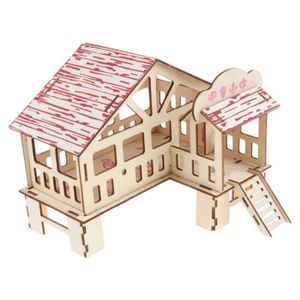 VOLIÈRE - CAGE OISEAU Abri en bois pour Hamster, accessoires pour petits