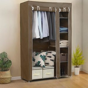 Luxs Armoire Penderie Meuble Rangement Cafe En Tissu Multimode
