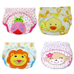 Culotte d/’Apprentissage Lavable B/éb/é Couches-Culottes Anti-Fuite B/éb/é Fille Gar/çon 1-4 Ans Lot de 4 pi/èces