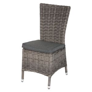 Chaise Resine Tressee Gris Achat Vente Pas Cher