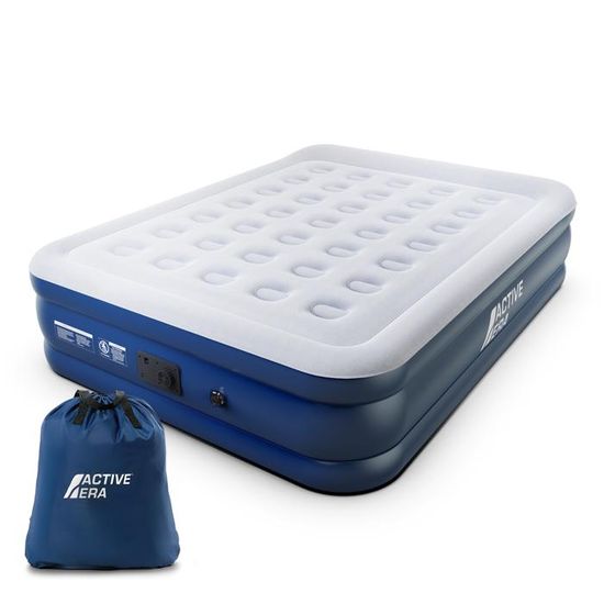 Matelas Gonflable 2 Places Active Era - Avec Pompe Intégrée | Gonflage En 3 Min, 226 Kg Capacity, Pour Camping Et Invités