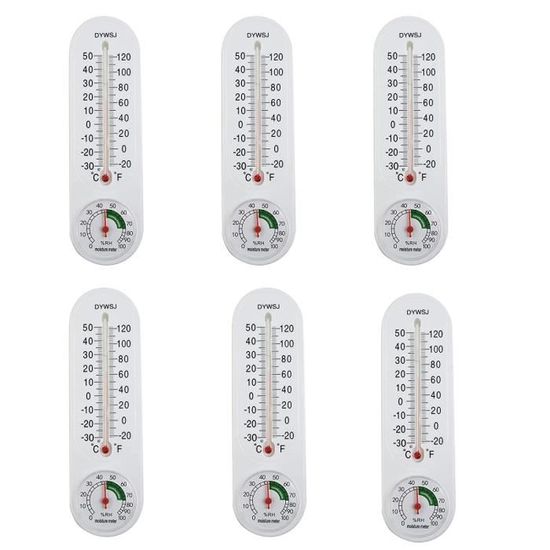 Lot De 10 Thermomètres Muraux Analogiques à Mercure - Plage -40°C à +50°C - Pour Intérieur/extérieur - CNANRNANC