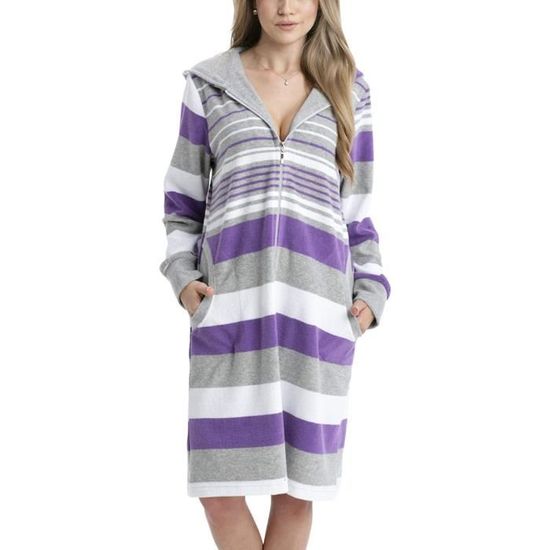Robe de chambre new arrivals avec fermeture éclair