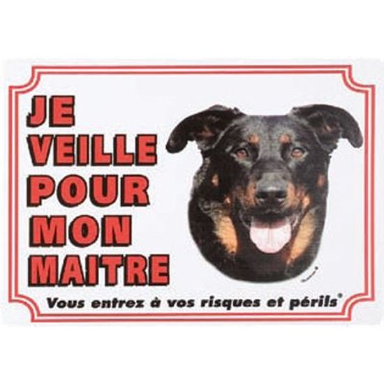 Pets-easy Plaque Attention au Chien Beauceron 