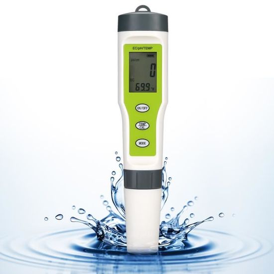 3 en 1 stylo de test de pureté de testeur de qualité de l'eau de compteur de température EC PH numérique portable -QUT