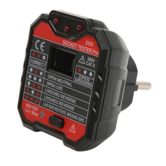 Détecteur De Disjoncteur MS5902 Avec Testeur De Prise - Localisateur Fusible AC 110V US/EU, Lampe Torche Et Avertissement Batterie
