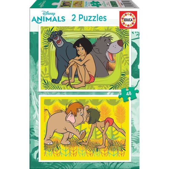 Puzzle - EDUCA - Le Livre de la jungle - Garde du Roi Lion - 2x48 pièces
