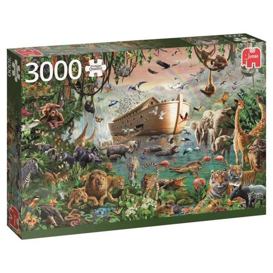 Puzzle JUMBO 618326 - L'arche de Noé - 3000 pièces - Animaux - pour adulte, enfant et famille