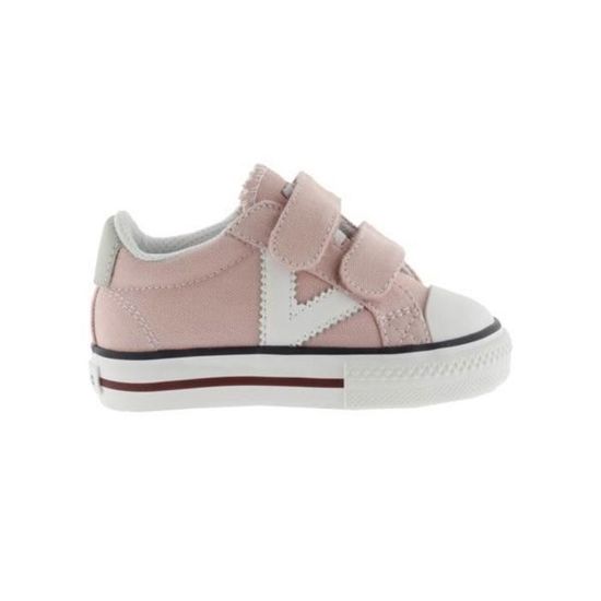 Baskets toile fille Victoria Tribu VICTORIA rose blanc
