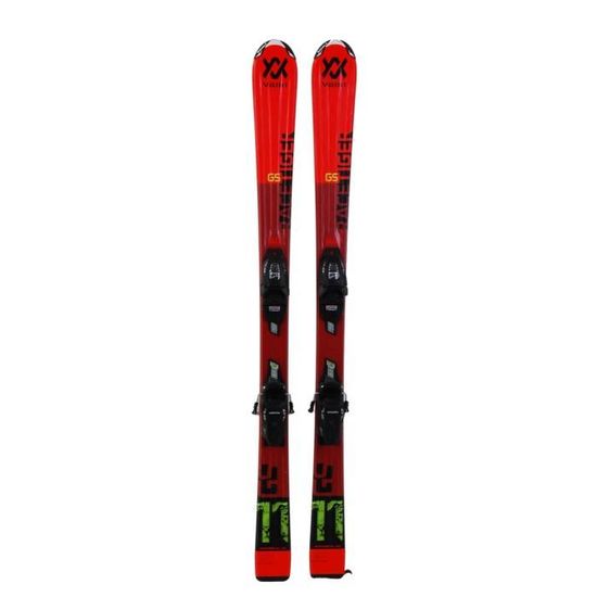Ski Junior Volkl Racetiger GS + Fixations - Orange - 121-130 Cm - Occasion