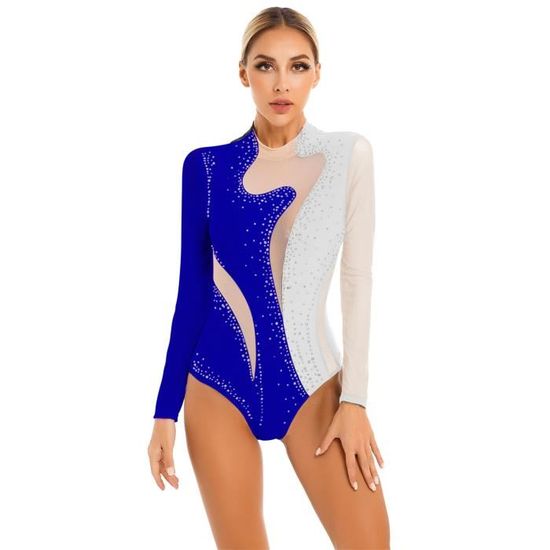 Tenue De Danse Complète Pour Fille - Justaucorps à Manches Longues, Haut Court Et Short Strassé, 5-16 Ans