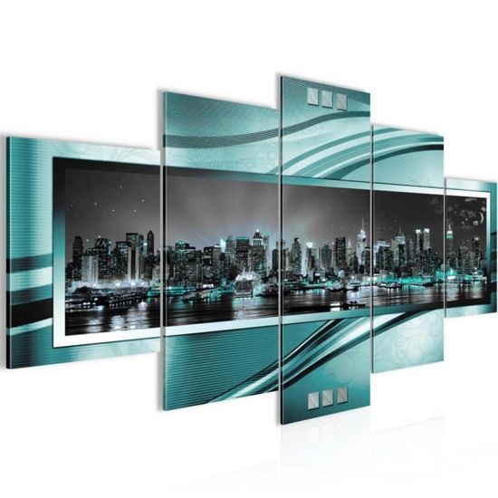 Visario 200 x 100 cm ! Images sur Toile New York Nr 6314 Pret a