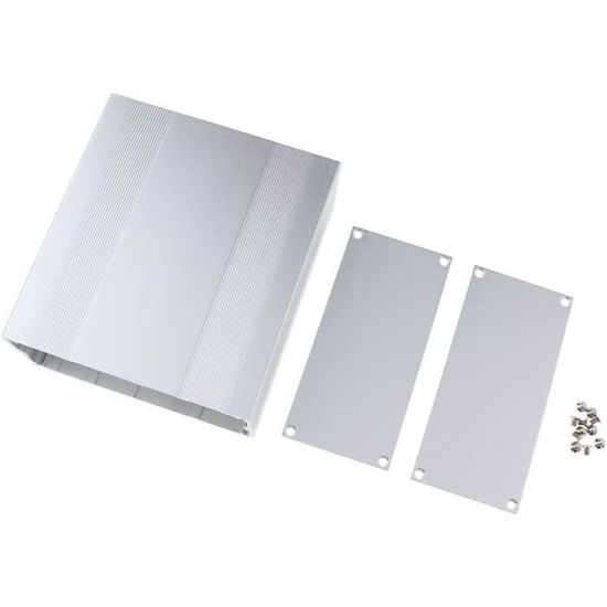 Boîtier électronique Aluminium 2U - Dimensions 86 X 279 X 305 Mm - Pour Projets DIY, Rack - Gris Ardoise