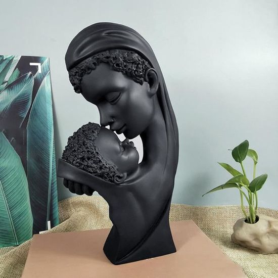 STATUETTE Statue M re Et Enfant Sculpture De Table Peinte La Main statuette-statue-m-re-et-enfant-sculpture-de-table-peinte-la-main