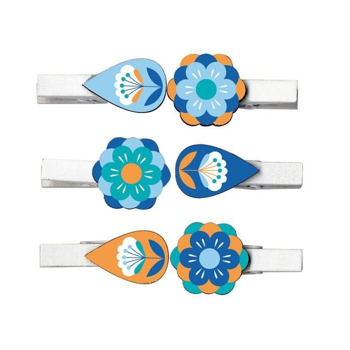 Mini pinces à linge fleurs
