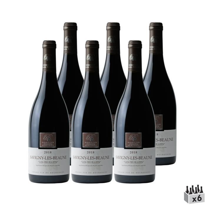 Savigny-lès-Beaune Les Peuillets Rouge 2018 - Lot de 6x75cl - Domaine Parigot Père et Fils - Vin AOC Rouge de Bourgogne