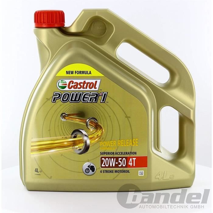 Castrol Power1 20W50 4T Huile Moteur 4L
