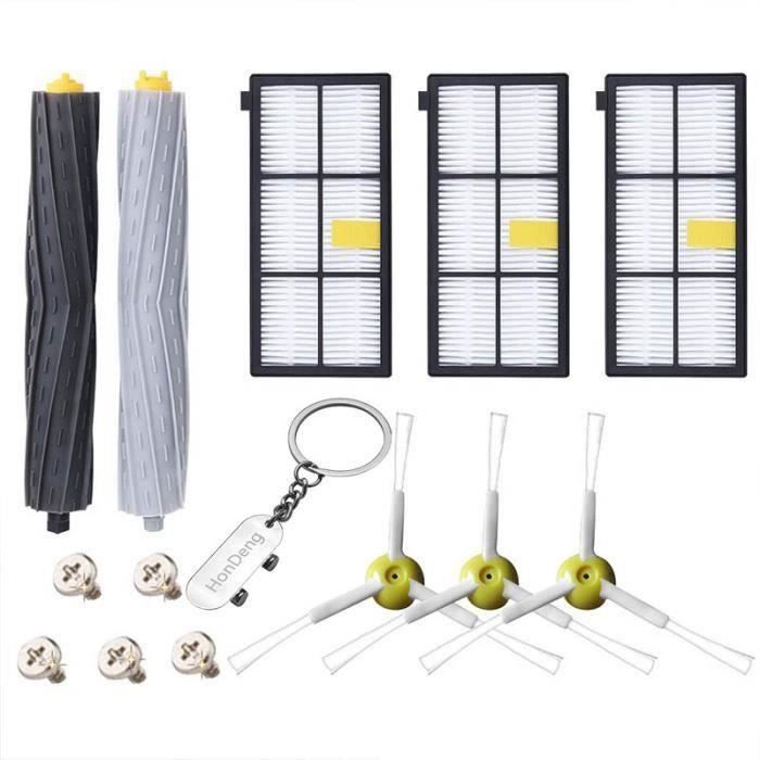 Kit accessoires pour iRobot Roomba serie 800 805 850 860 865 866 870 871 880 900 960 965 966 980 Filtres pour Aspirateur Robot.