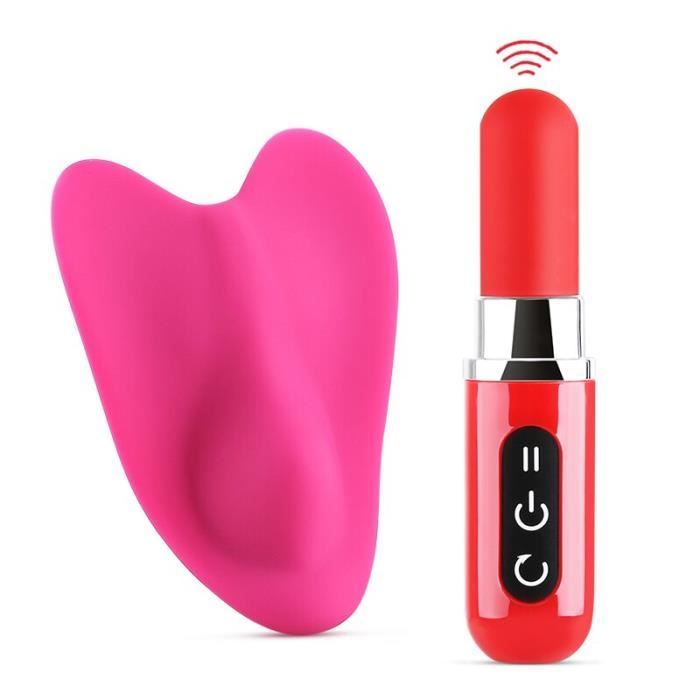 APPAREIL DE MASSAGE MANUEL,Portable vibrant culotte clitoris vibrateur G Spot masseur sans fil télécommande culotte - Type Rose-Red