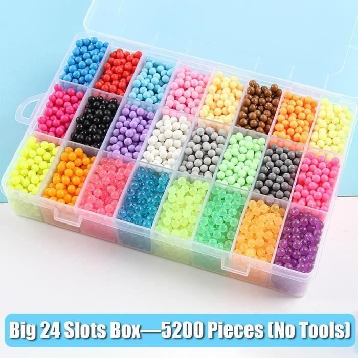 TEMPSA 5200PCS 5MM Perles De Recharge Pour Aquabeads et Beados Art Crafts Enfants Jouets Perles Classiques et Bijoux
