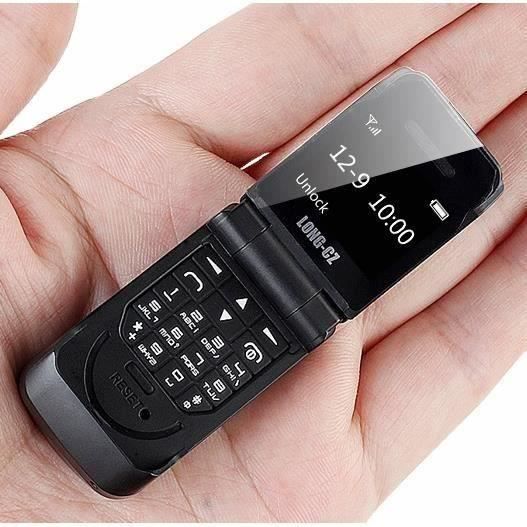 QUOXO Blanc Mini Flip téléphone Mobile LONG-CZ J9 0.66 \