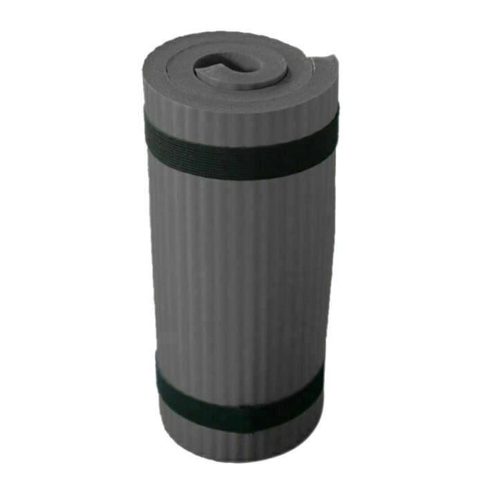 Tapis de Yoga et Fitness, Extra Epais 15 mm, 60x25 cm, Parfait pour des Exercices au Sol Camping Gym Stretching minaux-NOIR MMK40