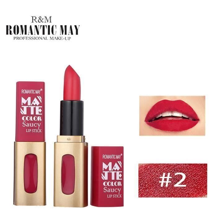Rouge à lèvres romantique mai imperméable Long Lasting Matte Lip cosmétiques Beauté Makeu rw15389