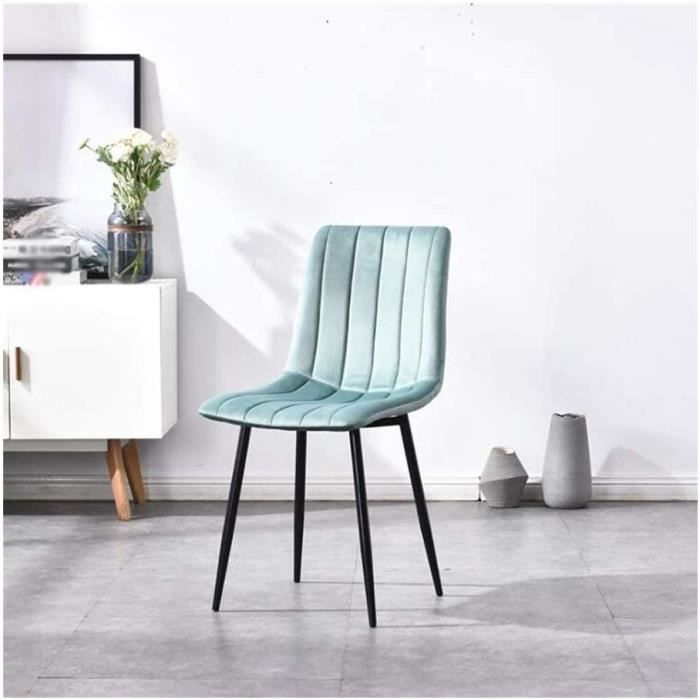 Velvet Chaise Salle à Mangerrembourré Accueil Petit Appartement Moderne Minimaliste Clair Luxe Fauteuil Restaurant Fer Loisir 120